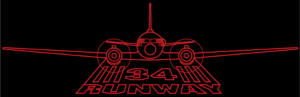 Runway 34 Logo rot schwarz